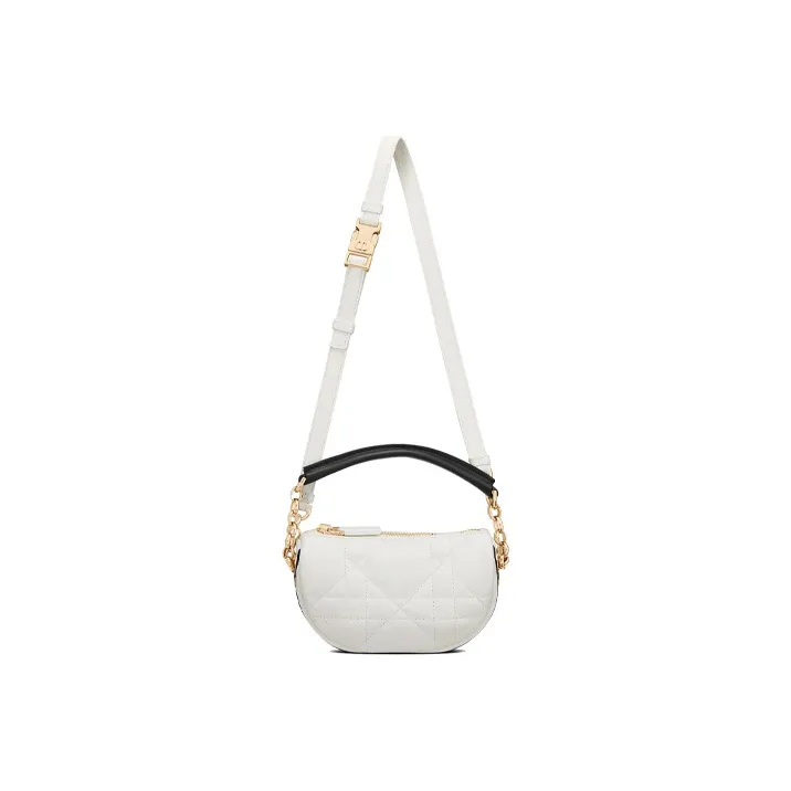 DIOR Vibe Sheepskin Hobo Shoulder Bag, Crossbody Bag, Handbag Extra Mini Women's White-3