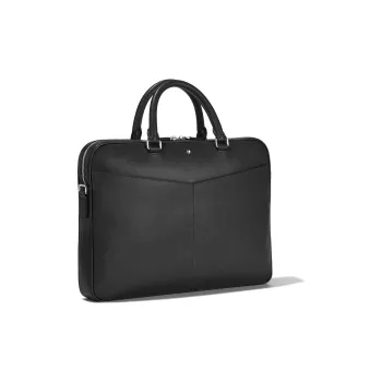 MONTBLANC Leather Portable Briefcase Regular Men's Black