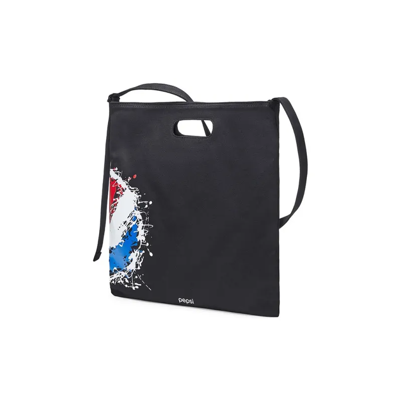 Pepsi Canvas Crossbody Bag Shopping Bag Canvas Bag Handbag Unisex Black-1