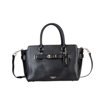 COACH Blake Litchi Grain Leather Handbag Shoulder Bag Crossbody Bag Women's Black