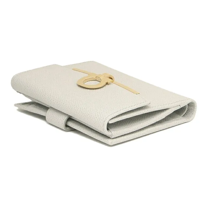 FERRAGAMO Leather Wallet Women's Gray-4
