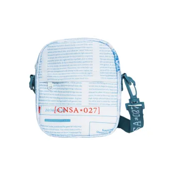 FEAROM Polyester Portable Crossbody Bag, Shoulder Bag Regular Unisex White/Blue