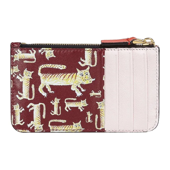 MARNI Cow Leather Coin Pocket Wallet Women's Pink/Red-2