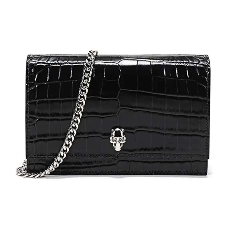 Alexander McQueen Skull Embossed Crossbody Bag-0