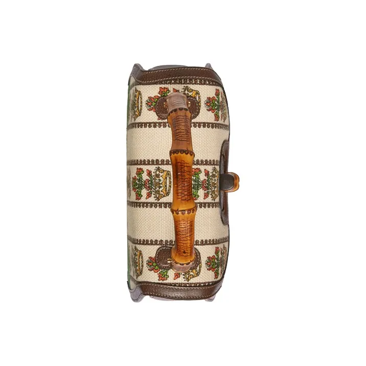 GUCCI Jacquard Fabric Shoulder Bag, Crossbody Bag, Handbag Medium Size Women's Ivory White/Brown-4