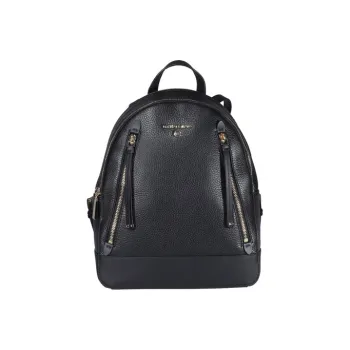 MICHAEL KORS MK Brooklyn Litchi Grain Cow Leather Backpack Medium Size Women's Black