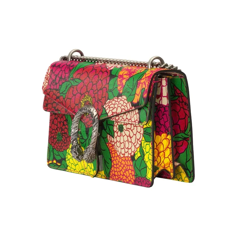 GUCCI Dionysus Suede With Fabric Handbag Shoulder Bag Crossbody Bag Women's Fuchsia/Multicolor-1