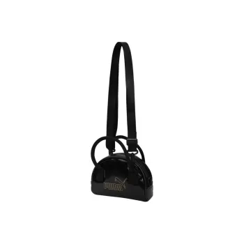 PUMA Artificial Leather Dumpling Bag Handbag Shoulder Bag Crossbody Bag Regular Women's Black Gold