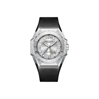 REEF TIGER Black Shark Collection Automatic Mechanical Movement Watch Men's Watches White Dial RGA6903X JBB