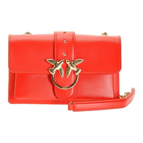 PINKO PINKO SOFTSIMPLY Leather Swift Bag Envelope Bag Shoulder Bag Crossbody Bag Small Size Women's China Red