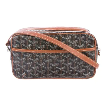 GOYARD Cap Vert Canvas With Leather Camera Bag, Crossbody Bag, Shoulder Bag Unisex