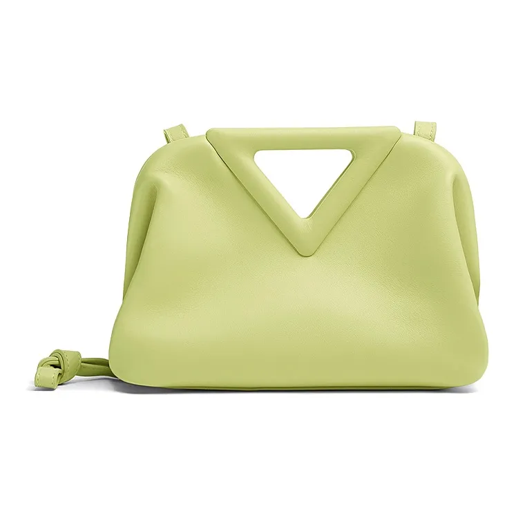 Bottega Veneta Cow Leather Handbag Clutch Trumpets Women's Yellow-0