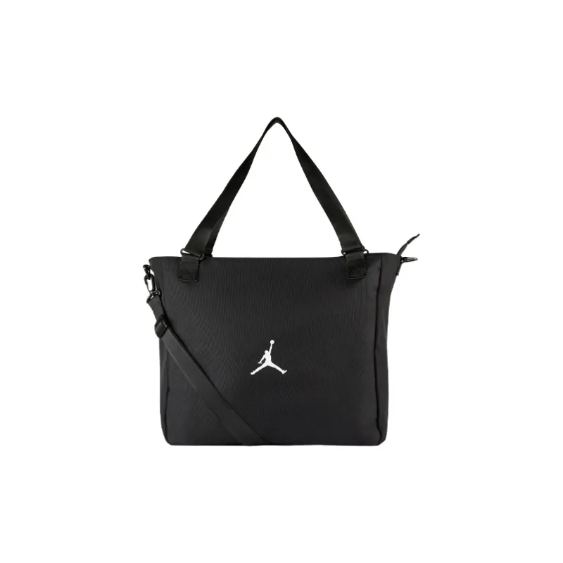 Jordan Canvas Tote Bag Shopping Bag Shoulder Bag Crossbody Bag Handbag Regular Unisex Black-0