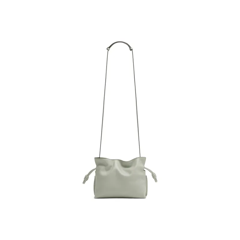 LOEWE Flamenco Nappa Cow Leather Shoulder Bag, Crossbody Bag, Clutch Mini Women's Gray-4