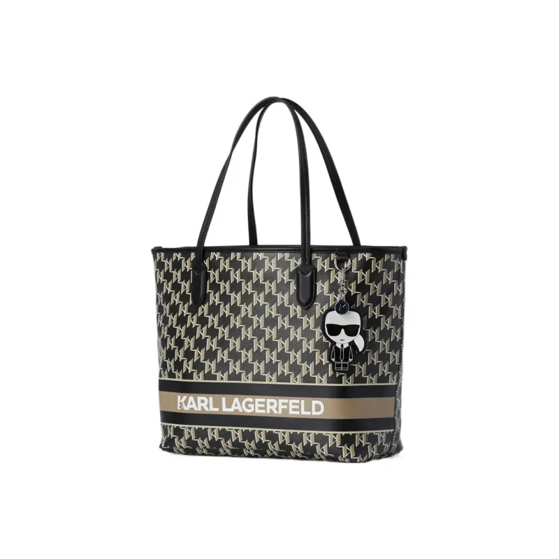 KARL LAGERFELD K/Ikonik Polyurethane Handbag Women's Black-2