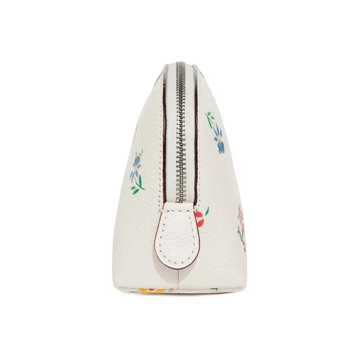 COACH Leather Makeup Bag, Toiletry Bag Trumpets Women's White-2