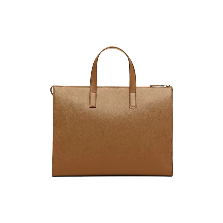PRADA Saffiano Leather Tote Bag Shopping Bag Handbag Men's Cinnamon-2