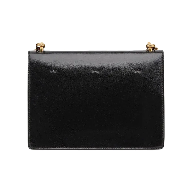 FENDI Kan U Sheepskin Crossbody Bag, Shoulder Bag Women's Black-3
