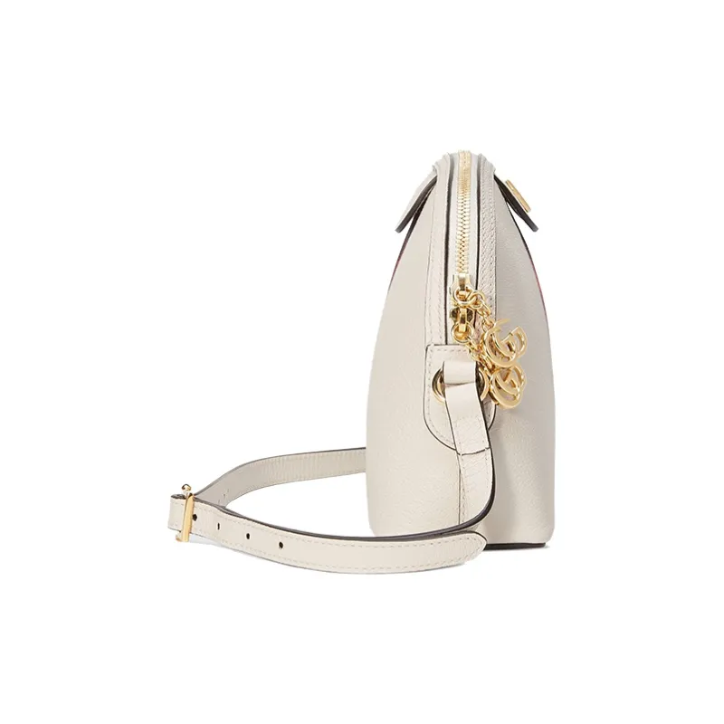 GUCCI Ophidia Leather Dome Bag Crossbody Bag Shoulder Bag Women's White-2