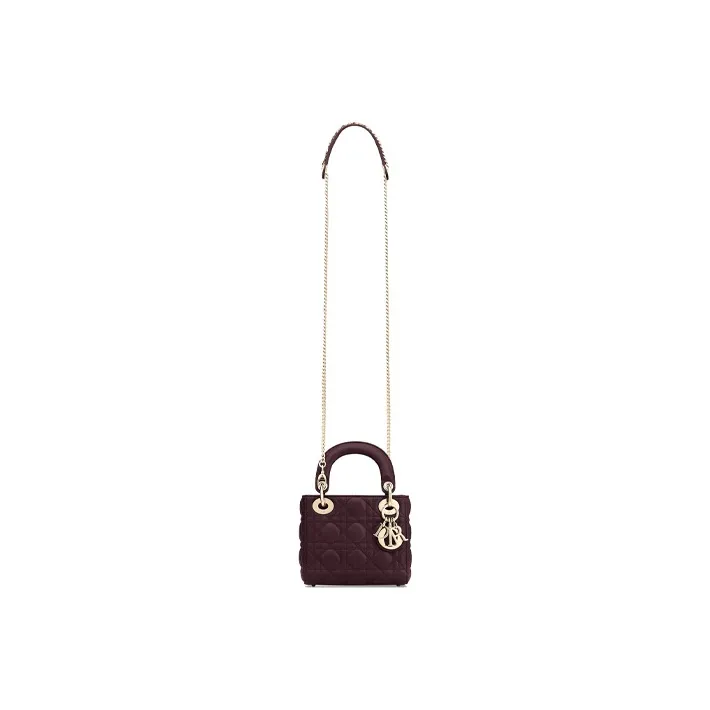 DIOR Lady Dior Sheepskin Dior Bag Shoulder Bag Crossbody Bag Handbag Mini Women's Fuchsia-3