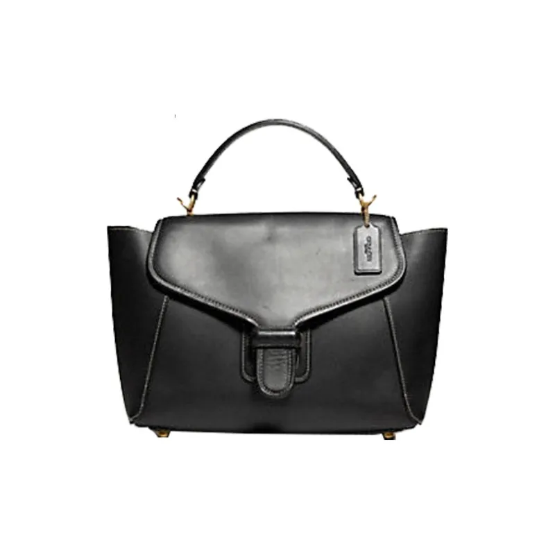 COACH Courier Glove Tanning Shoulder Bag, Crossbody Bag, Handbag Tubas Women's Black-0