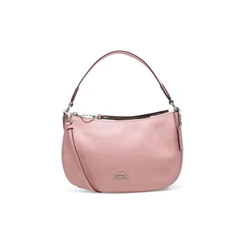 COACH Leather Hobo Bag Portable Crossbody Bag Shoulder Bag Large Size Women's Pink