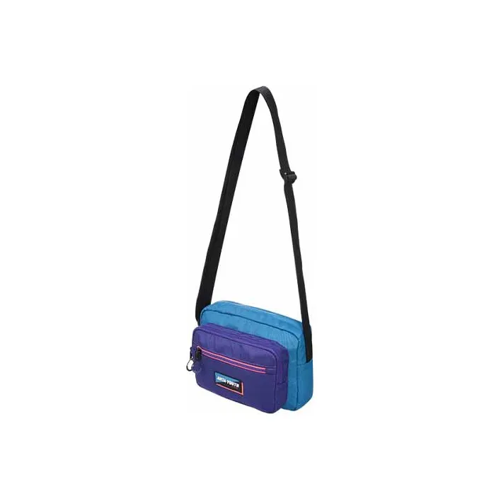 Anta Nylon Small Square Bag Shoulder Bag Crossbody Bag Unisex Blue Purple-2