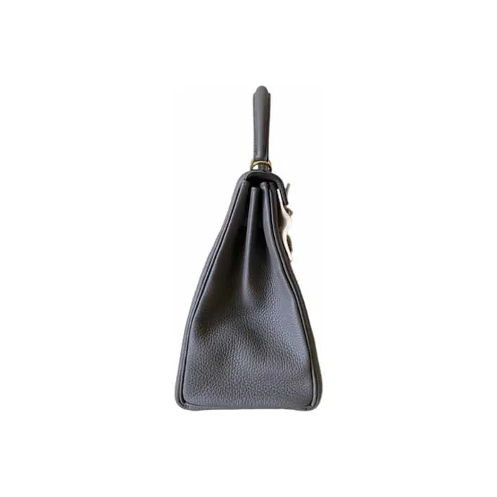 HERMES Kelly Togo Calfskin Kelly Bag Handbags Regular Women's 8F Grisétain Tin Gray-2
