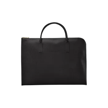 LONGCHAMP Le Foulonné Cow Leather Briefcase Trumpets Unisex