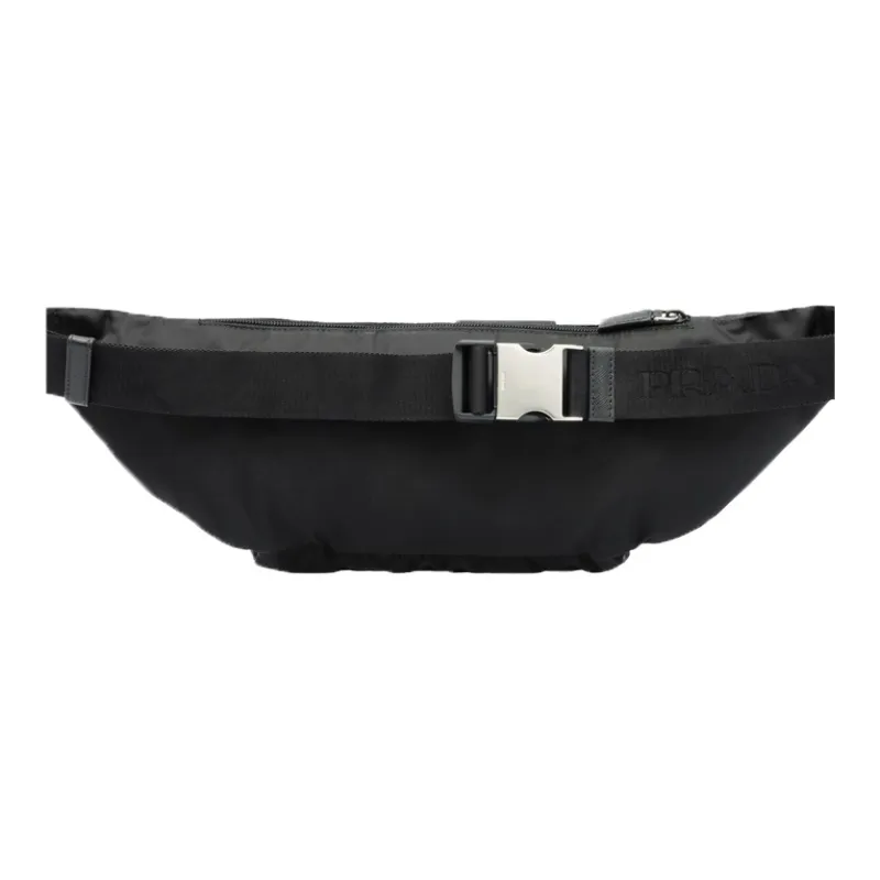 PRADA Nylon Fabric Fanny Pack Sling Bags Unisex Black-3