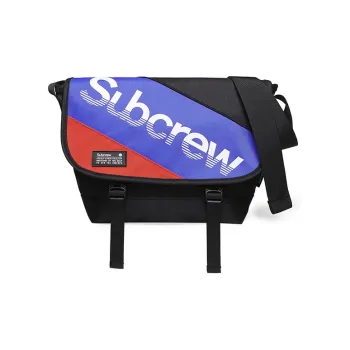 Subcrew Polyester Messenger Bag, Fixed Gear Bike Bag, Shoulder Bag, Crossbody Bag Regular Unisex Sapphire Blue