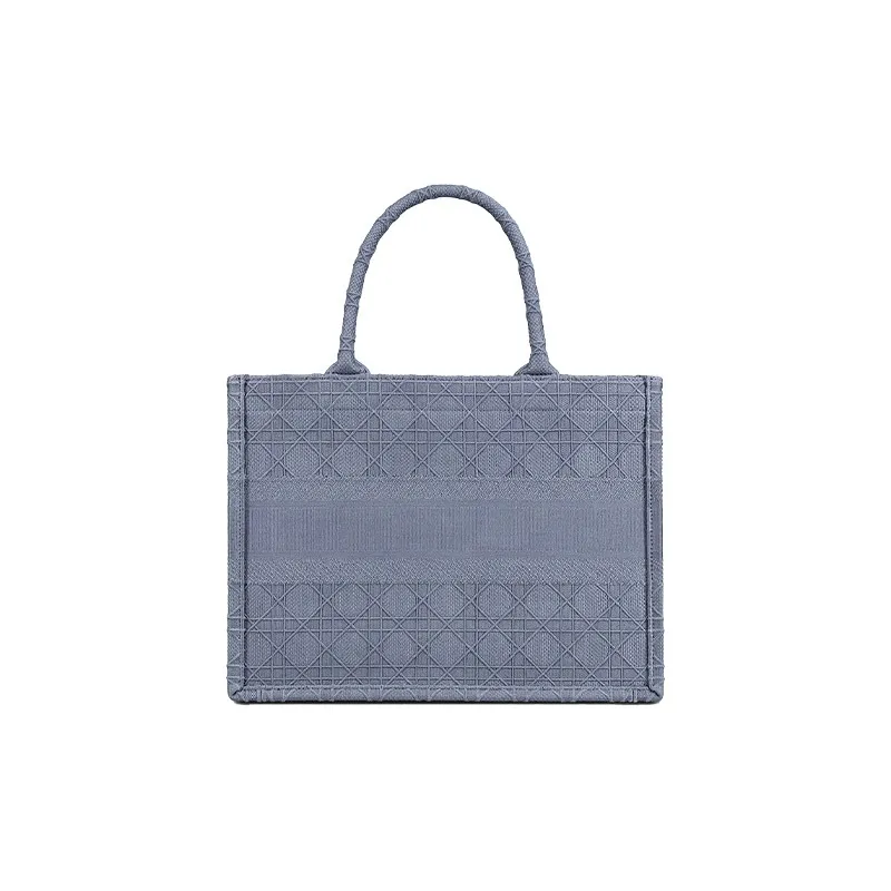 DIOR BookTote Denim Handbag Small Size Women's Denim Blue-1