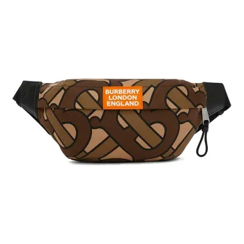 Burberry Leather Sling Bag Shoulder Bag Crossbody Bag Fanny Pack Regular Men's Saddle Brown