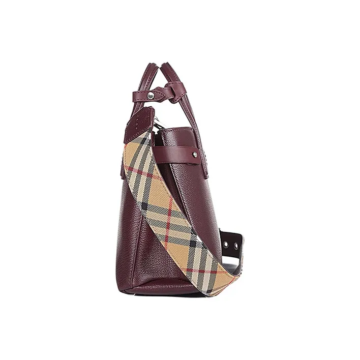 Burberry Patchwork Crossbody Bag, Shoulder Bag, Handbag Regular Women's Burgundy-2