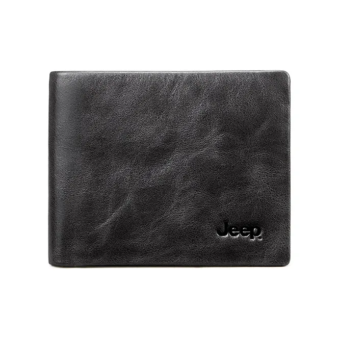 Jeep Cow Leather Wallet Regular Men's Gray-2