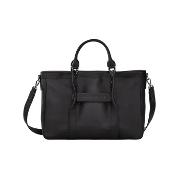 LONGCHAMP 3D Cow Leather Crossbody Bags Handbags Small Size Unisex Black