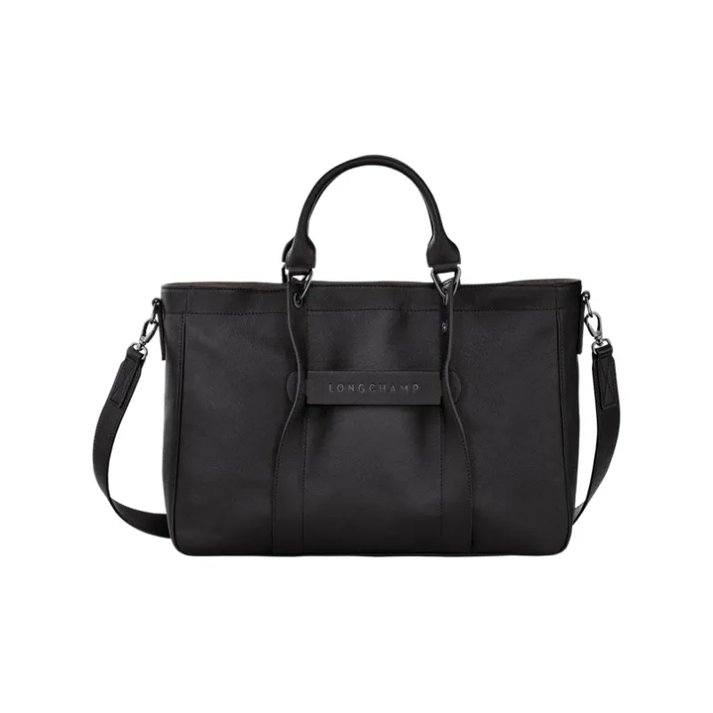 LONGCHAMP 3D Cow Leather Crossbody Bags Handbags Small Size Unisex Black-0