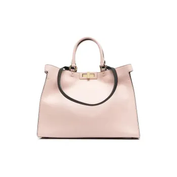 FENDI Cow Leather Tote Bag, Shopping Bag, Shoulder Bag, Handbag Small Size Women's Light Pink