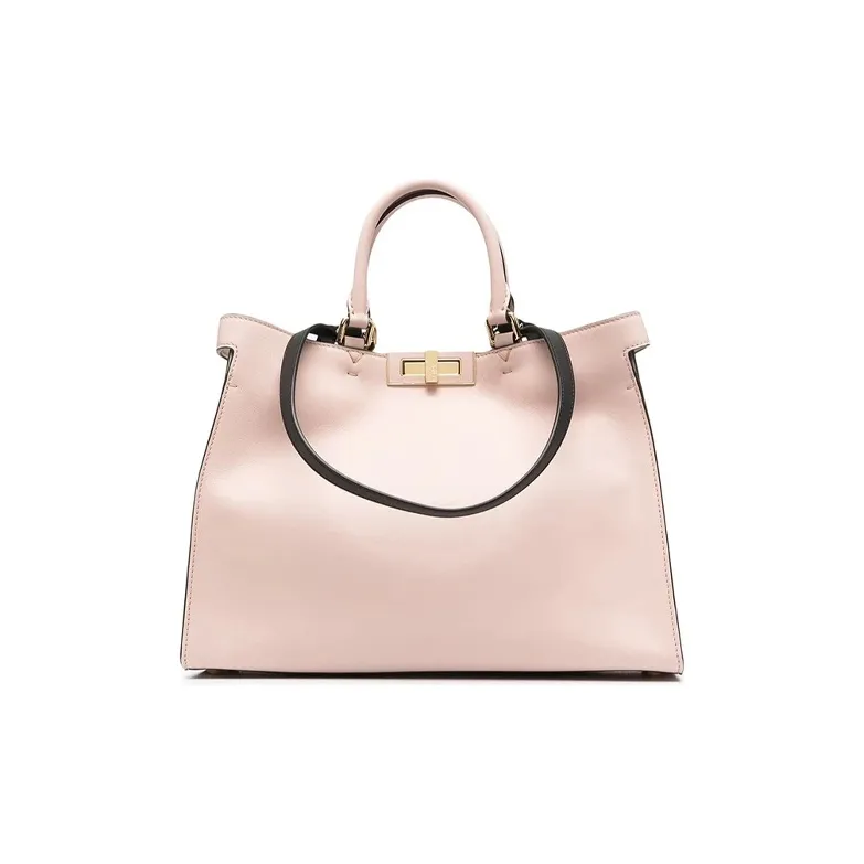 FENDI Cow Leather Tote Bag, Shopping Bag, Shoulder Bag, Handbag Small Size Women's Light Pink-0