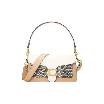 COACH Tabby Cow Leather Wine God Bag Shoulder Bag Crossbody Bag Women's Khaki Multicolor