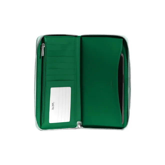COACH Dempsey Leather Wallet Regular Women's Green-1