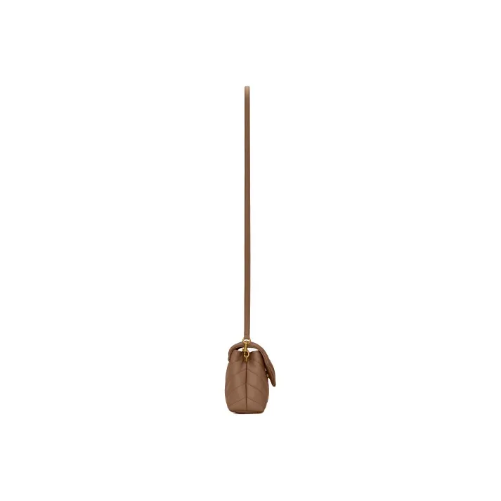 SAINT LAURENT Cow Leather Crossbody Bag Shoulder Bag Mini Women's Taupe-3