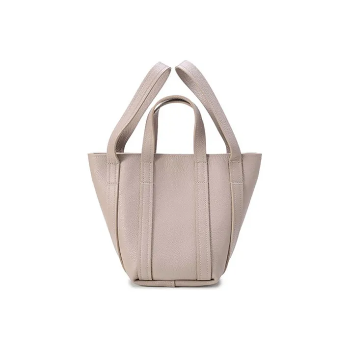 Balenciaga Cow Leather Tote Bag Shopping Bag Portable Crossbody Bag Shoulder Bag Regular Women's Taupe-4