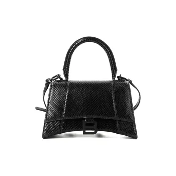 Balenciaga Hourglass Cow Leather Hourglass Bag, Crossbody, One Shoulder, Handbag Trumpets Women's Black