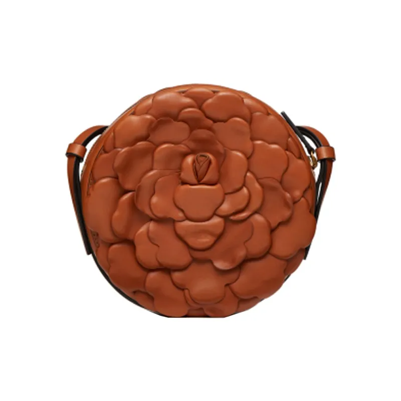 Valentino Atelier Sheepskin Crossbody Bag Shoulder Bag Women's Brown-2
