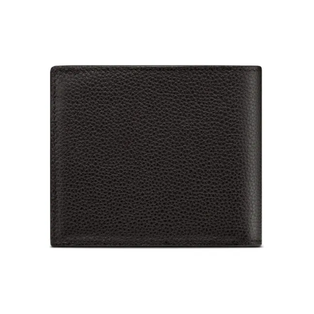 DIOR Grained Calfskin Card Holder Wallet Men's Black-1