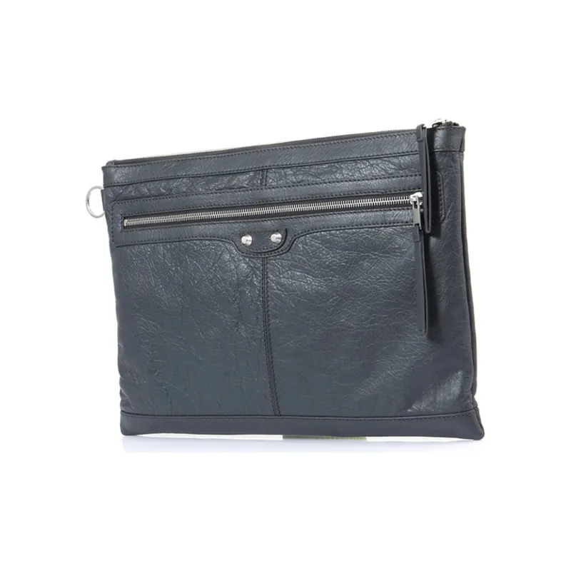 Balenciaga Sheepskin Clutch Regular Men's Dark Gray-1
