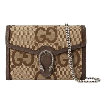 GUCCI Dionysus Leather Chain Wallet, Crossbody Bag, Shoulder Bag Women's