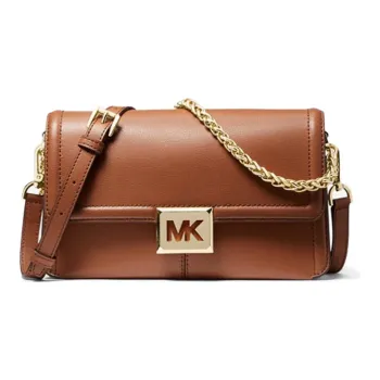 MICHAEL KORS Sonia Leather Shoulder Bag, Crossbody Bag Medium Size Women's Brown