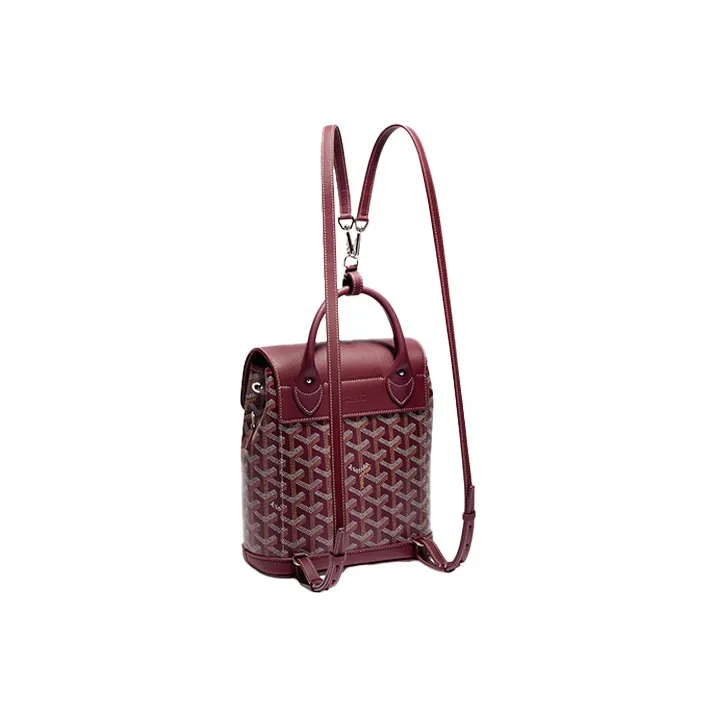 GOYARD Alpin Cow Leather Backpack Mini Women's Burgundy Red-3